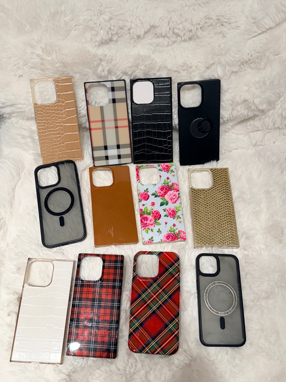 8 Flaunt & 2 Off Brand Square Cases